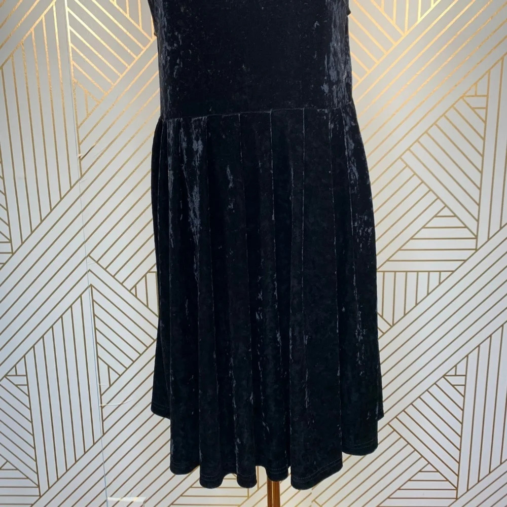 Minkpink Clean Little Black Velvet Dress Sheer - Picture 4 of 8